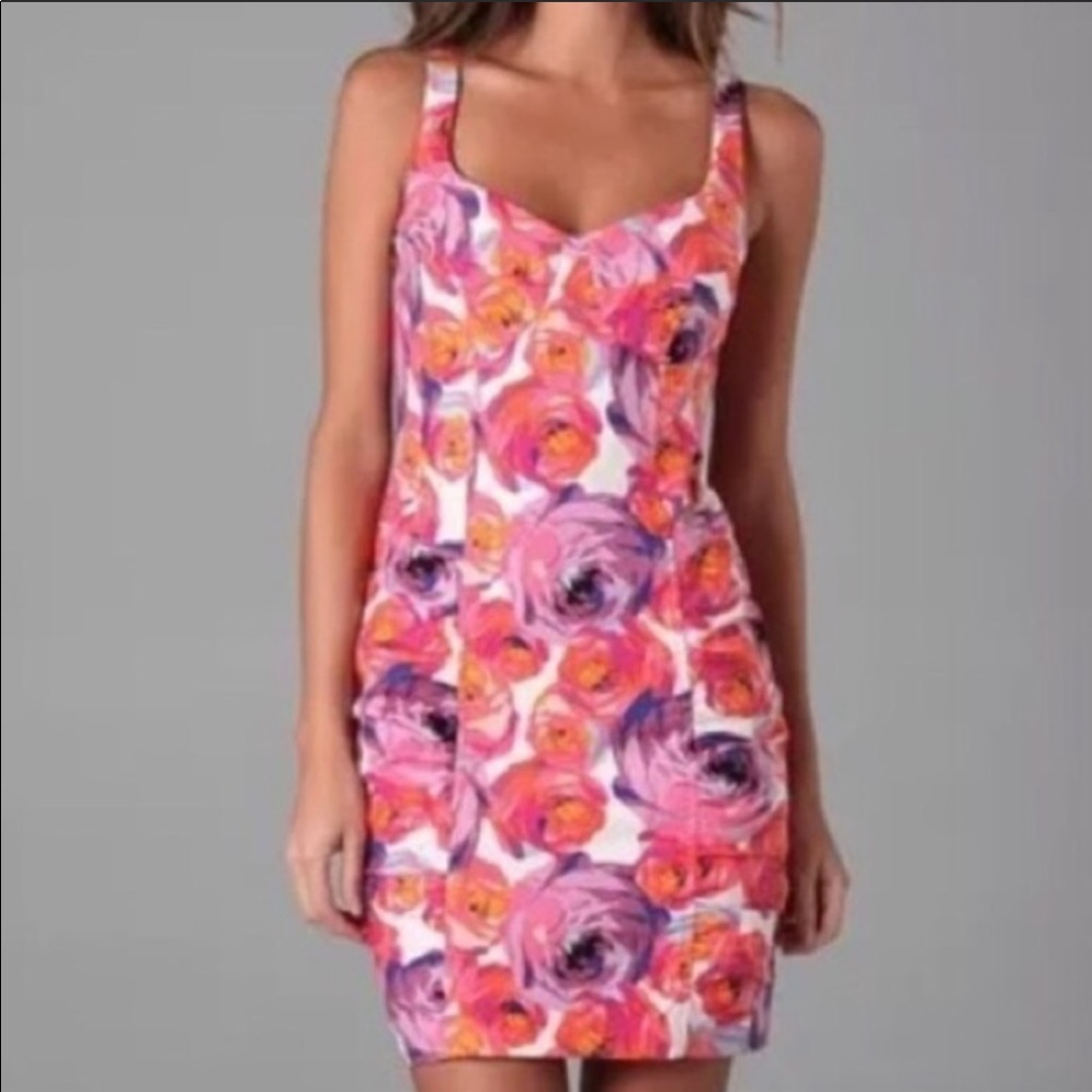 Nanette Lepore Candy Girl Floral Print Dress Sz 6
